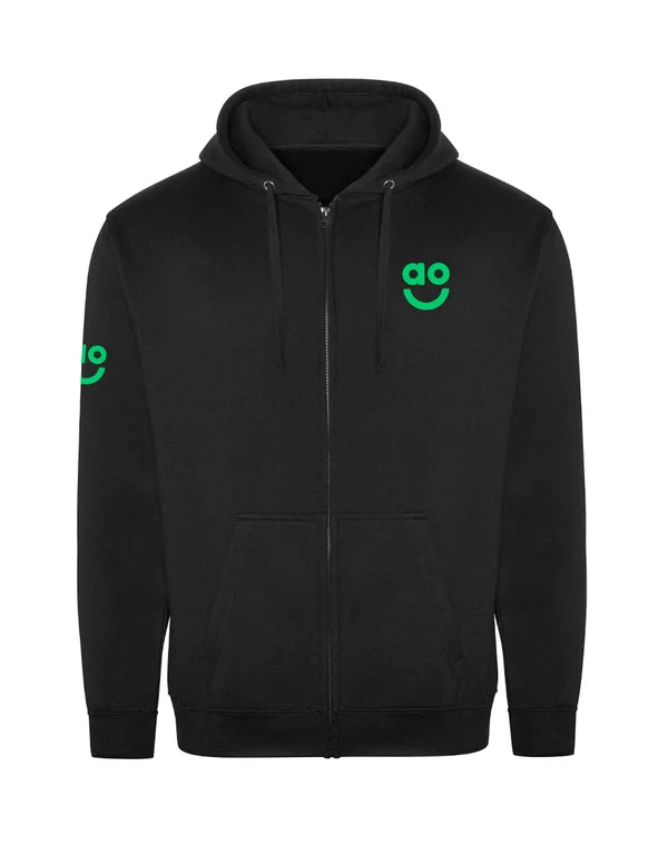 AO RECYCLING ZIP HOODIE (BLACK)