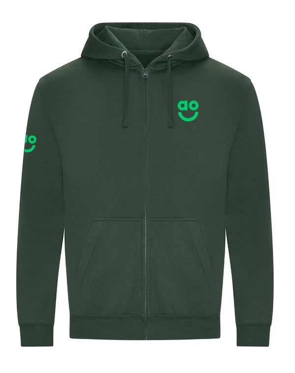 AO RECYCLING ZIP HOODIE (BOTTLE GREEN)